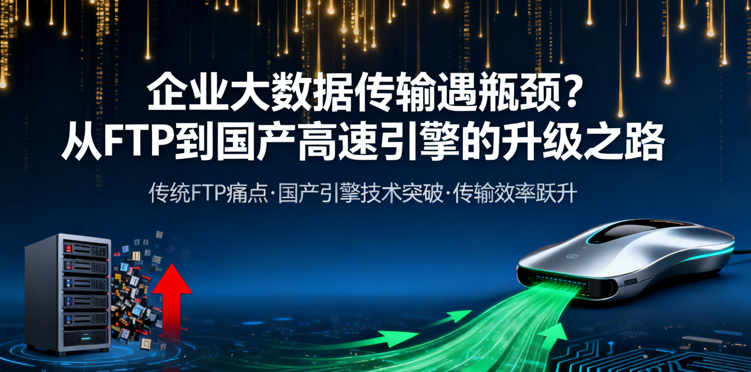 企业大数据传输遇瓶颈?从FTP到国产高速引擎的升级之路