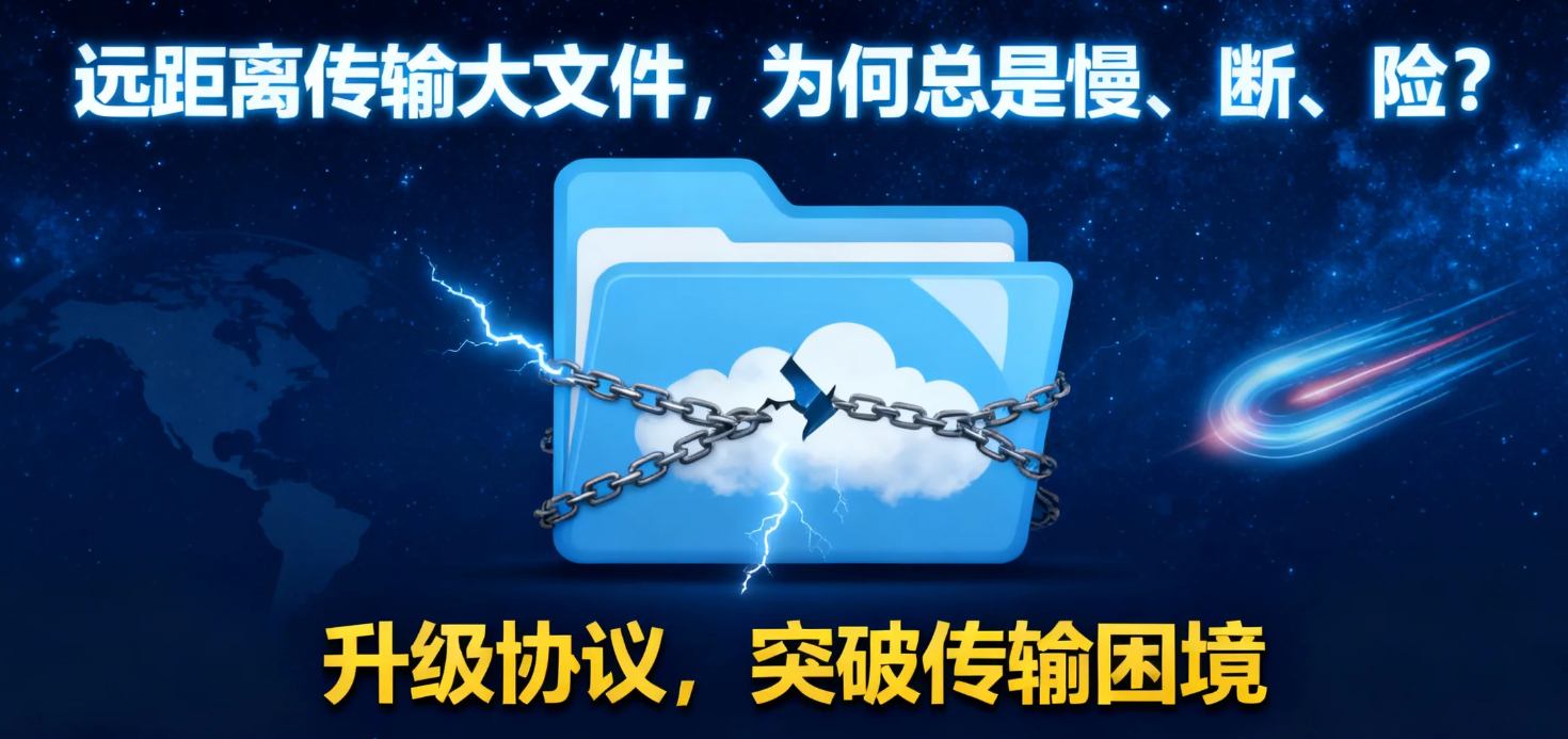远距离传输大文件,为何总是慢、断、险?