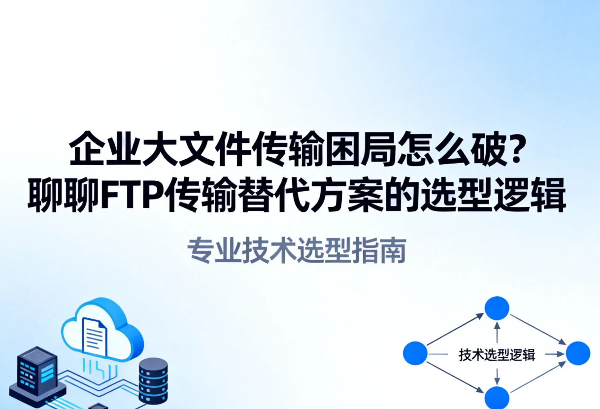 企业大文件传输困局怎么破?聊聊FTP传输替代方案的选型逻辑